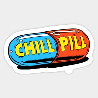 Chill Pill meditation relax peace adventure zen Sticker